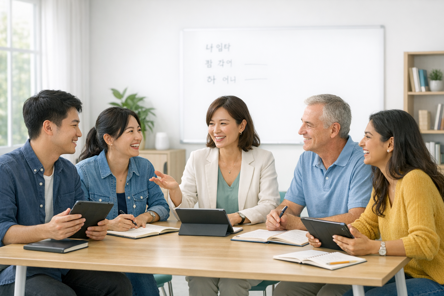 Live language coaching class